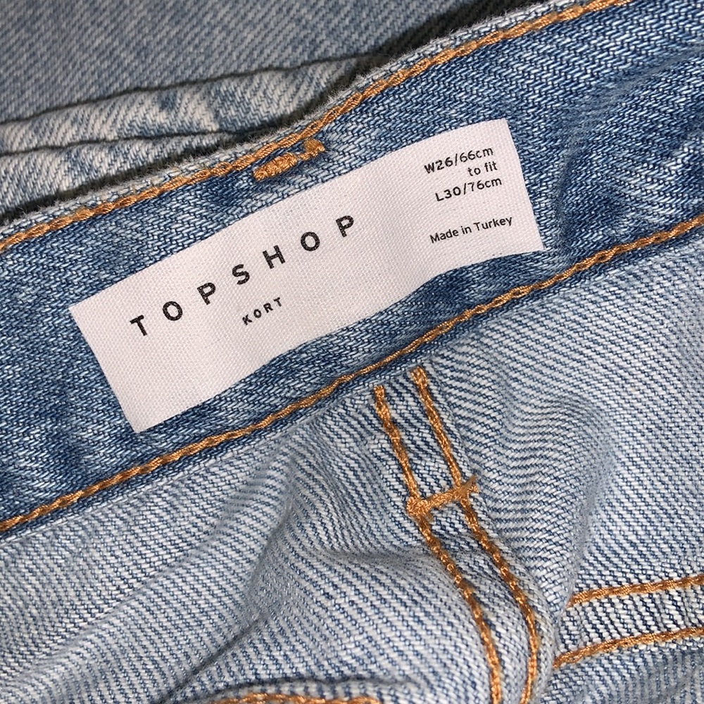 NWOT TopShop Kort Straight Leg Jeans - Picture 3 of 12